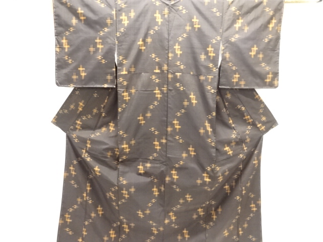 JAPANESE KIMONO / TSUMUGI / UNUSED / RYUKYU KASURI PATTERN